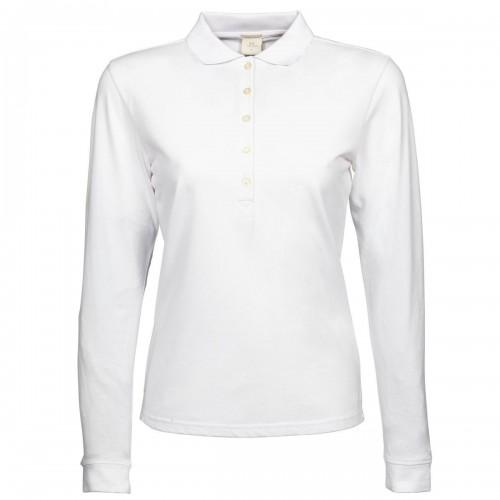 

Tee Jays Womens/Ladies Luxury Stretch Long Sleeve Polo Shirt XL білий
