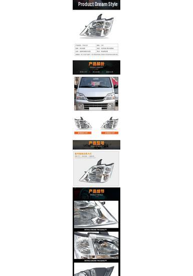 Headlight Assembly for BAIC Changhe Furuida Single/Double Row/Van 639