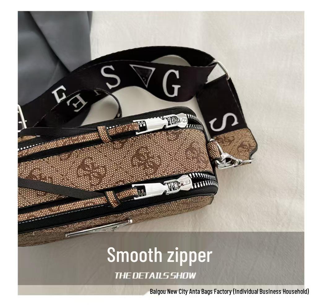 Women's Crossbody Camera Bag with Wide Shoulder Strap - Fashionable 2025 Letter Design