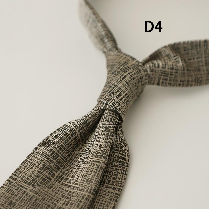 Men's Korean Style Formal Business Ties - Spring/Summer Collection (8CM, Simple Lines, Red/Coffee/Beige Series, Hand-tied)