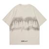 Trendy Summer New Japanese Retro Creative Landscape Print Pattern Loose and Versatile Breathable T-shirt