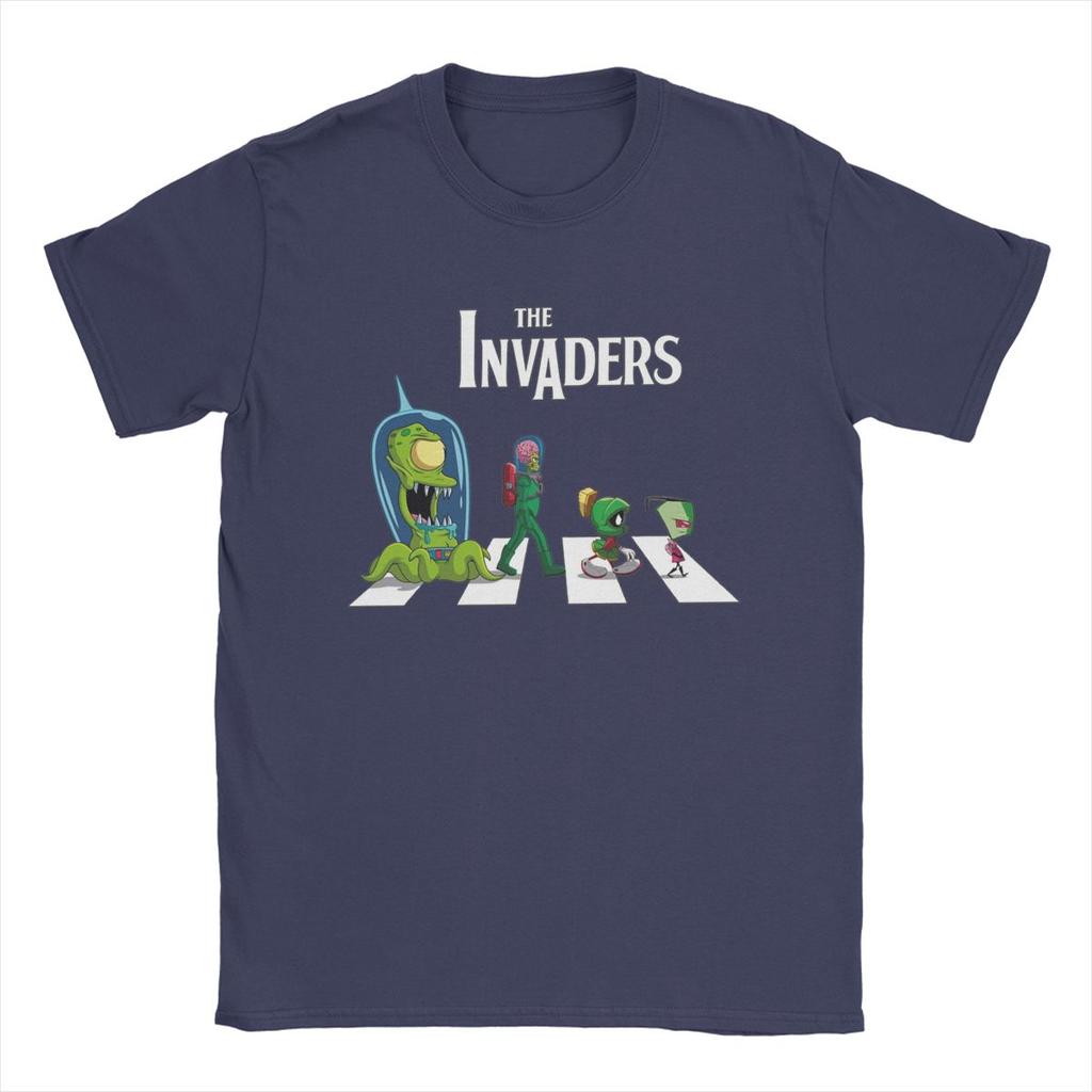 Men T-Shirt The Invaders Crosswalk Invader Zim Fashion Cotton Tees Short Sleeve T Shirts Crewneck Tops Plus Size