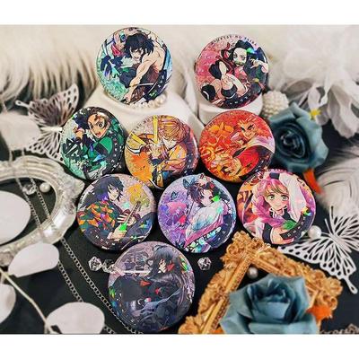 Brož Zabiják démonů. Anime odznaky, kompletní sada devíti.