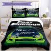 3pcs Duvet Cover Set (1*Duvet Cover + 2*Pillowcase, Without Core), Fast & Furious Print Soft All‑Season Bedding Set, Home Bedroom Decor Gift
