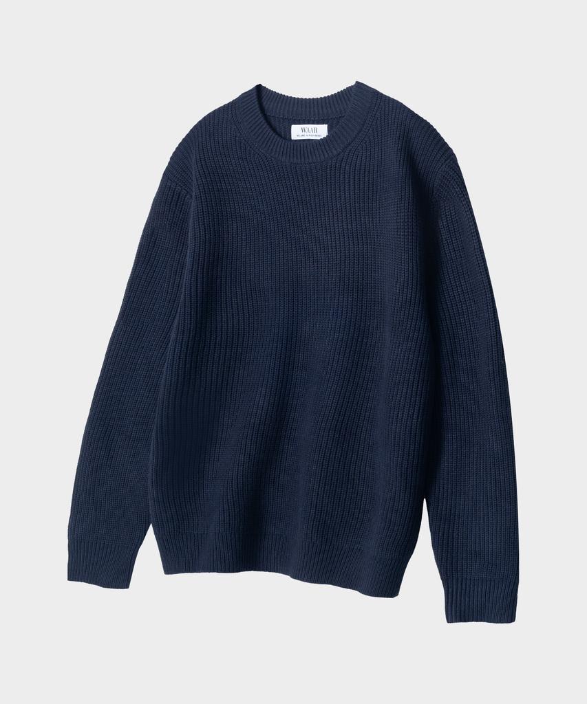 WAAR M1074 Crew Neck Oversized Hazzi Knit (4 Colors)
