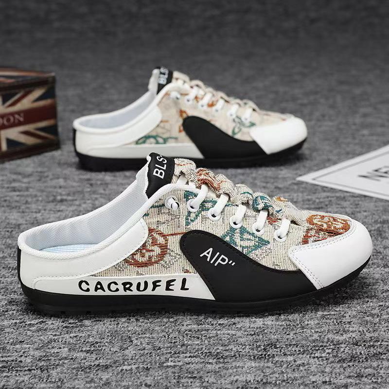 Letnie półopiekuńcze buty męskie nowe oddychające buty bez pięty Forrest Gump buty outdoorowe leniwe męskie