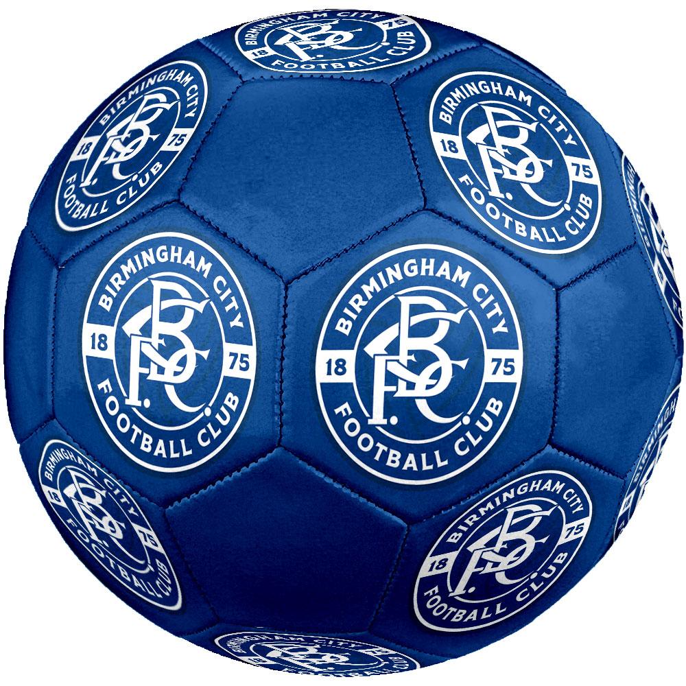 Birmingham City FC Size 5 Soccer Ball, Machine-Stitched PVC, Durable & High Bounce, All Ages Fit, Fan Merchandise, Matches & Outdoor Use.