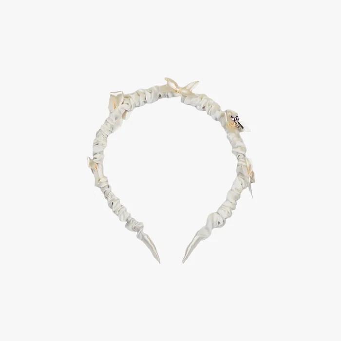 WRINKLE RIBBON HAIRBAND_IVORY
