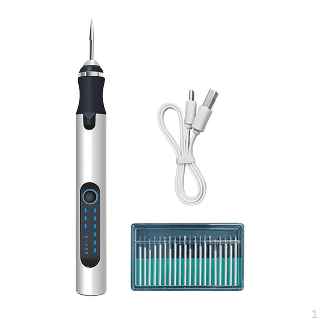 

Electric 3- Engraving Pen Mini Manicure Polisher Sander for Engraver Tool Sanding, Polishing, срібний