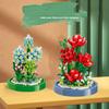Plant Exhibition Booth Mini Block Flower Building Brick Rose Lily Lotus Hyacinth Sunflower Carnation Bonsai Toys For Gilr Gift