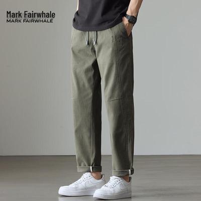 Mark Fairwhale Men's Cotton Blend Casual Elastic Waist Pants