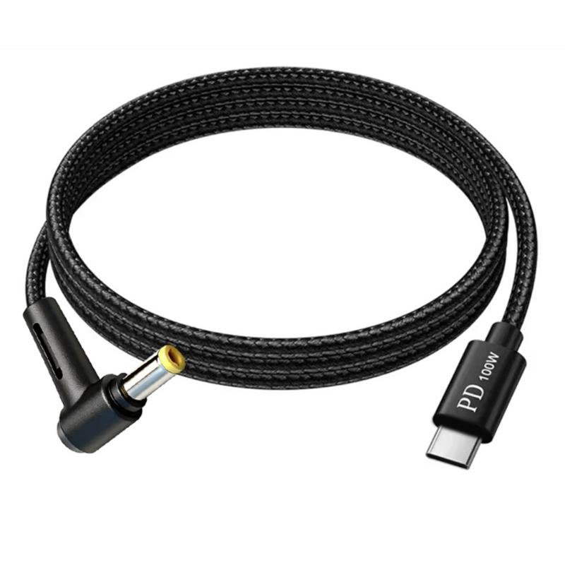 Type C To DC5521 Charging Cable 5.5x2.1mm 5.5x2.5mm Straight Angled Design Adapter Cord Flexible Power Supply