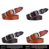 Elliptical Buckle Alloy Leather Women Belt For Fashion Casual Office Use Gift