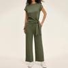 Women's Two,Piece Summer Slightly Loose Top And Pants Casual Set