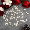 100Pcs Unfinished Wooden Stars Ornaments Cutout Blank Wood Pieces Star Cutouts Ornaments for Christmas Wedding Party DIY Crafts