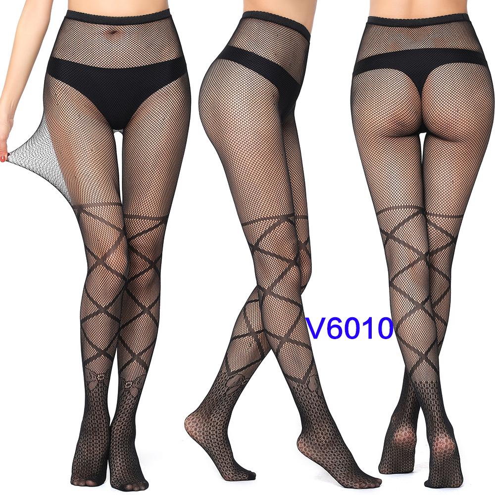 Sexy Black Stockings Large Size Seduction Ins Bow Hollow Fishnet Socks Bottom Socks Oversized Mesh Socks