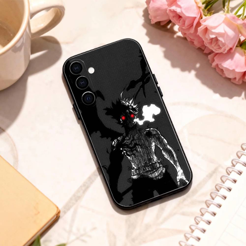 Magic B-Black C-Clover   phone Case For Samsung Galaxy A73,A72,A71,A70,A53,A52,A51,Others Soft Black Shell