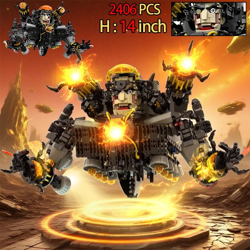 Skibidi Toilet Titan TV Man Speakerman Horror Game Bosses Camara Building Block Cartoon Doll Model Kids Birthday Halloween Gift