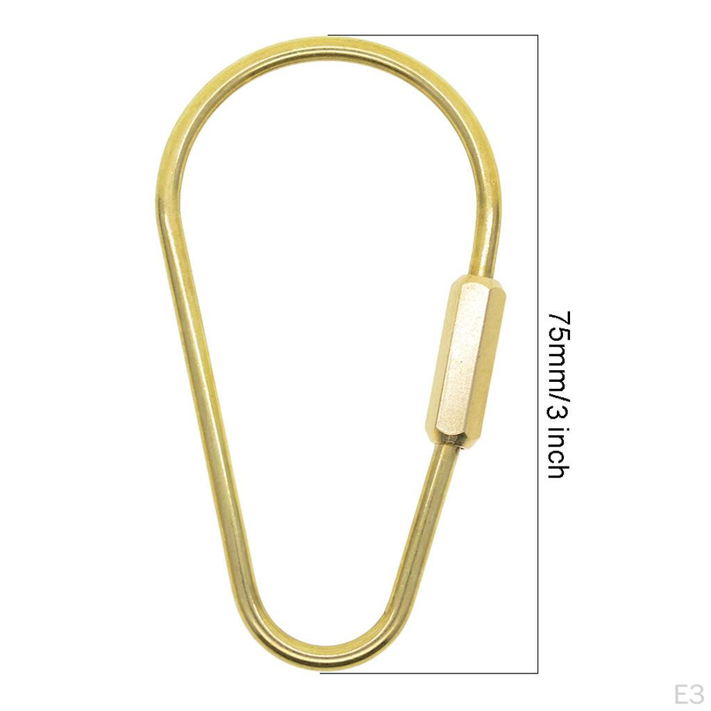 6pcs Screw Locking Carabiner Clasp Key Chain Clasps