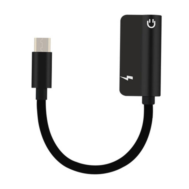 Two Function Type C To 3.5mm Converters Supports Sound Output and Quick Charge