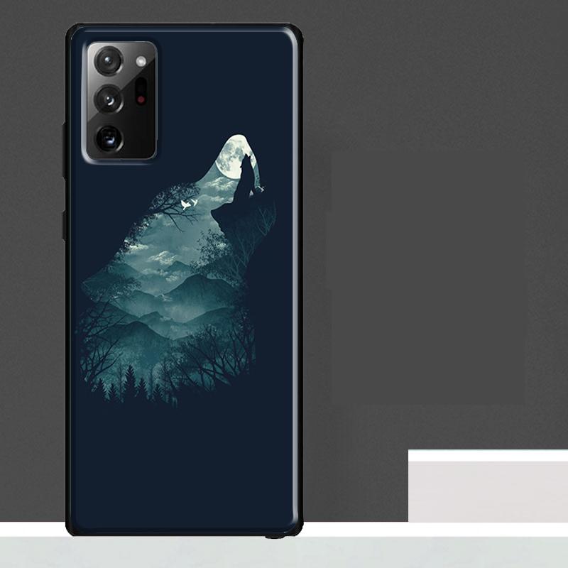 Wolf Howls Art Case For Samsung Galaxy S25 Ultra S23 S22 S21 S24 Ultra S9 S10 S20 Plus S25 FE Phone Cover