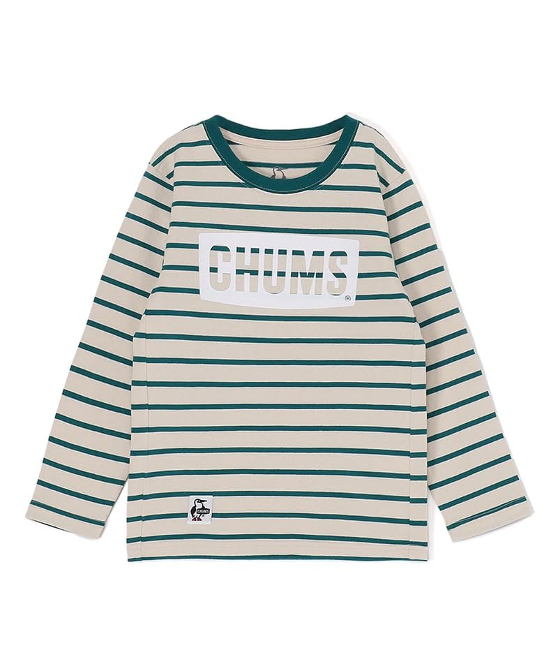 

Футболка детская с длинным рукавом Retro Logo Kids Green [Chums] Cream/Teal