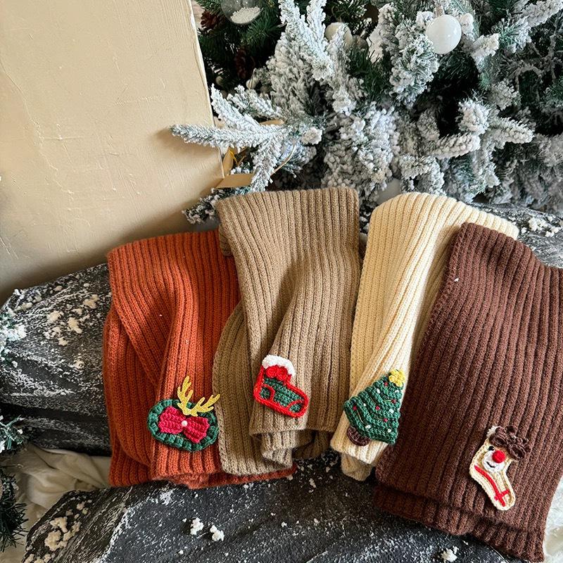 Children's Knitted Scarf - Warm, Versatile, Thick Winter Neck Warmer for Boys & Girls, Ideal Christmas Gift