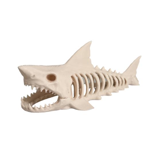 Hai-Skelett-Aquarium-Versteck, schwimmendes Betta-Versteck, 3D-gedruckte Garnelenhöhle für Garnelenbecken, Betta-Fisch-Nano-Aquarium-Dekoration