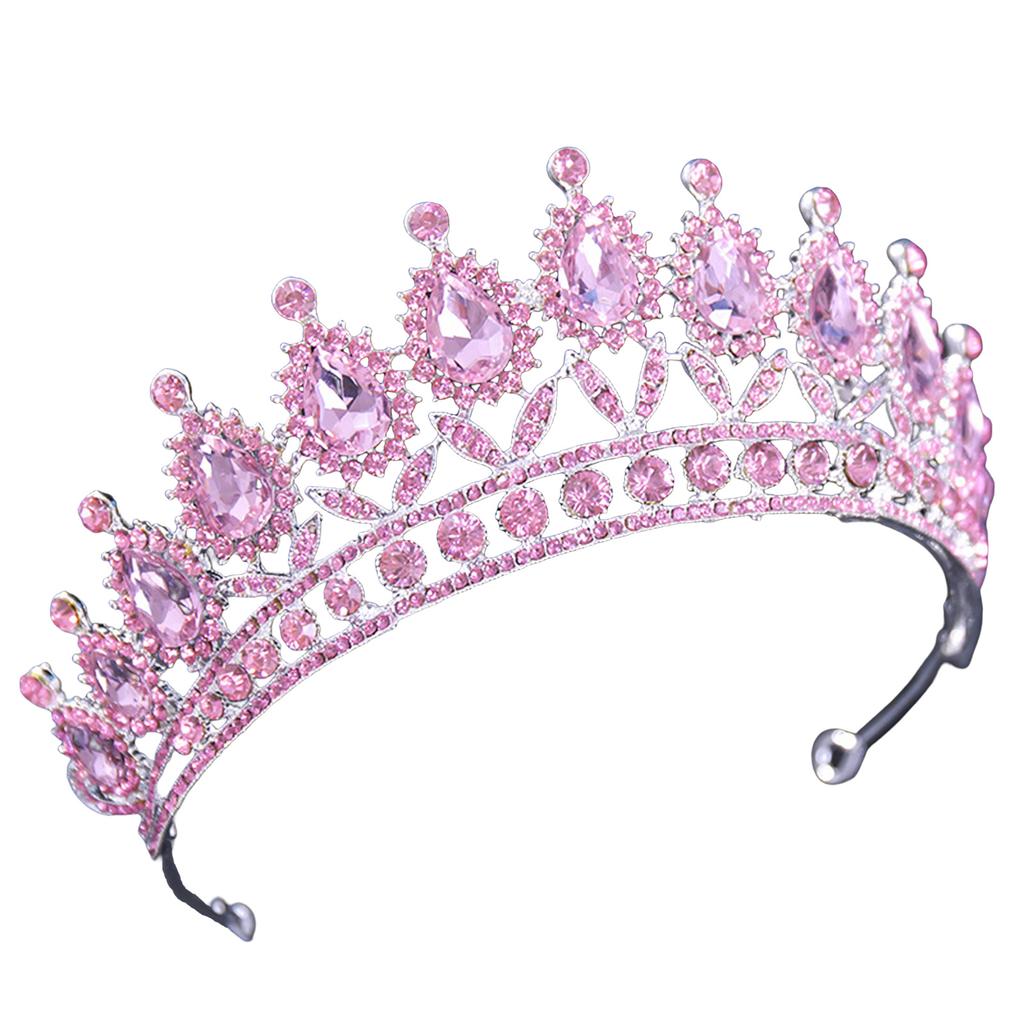 Full Crystal Rhinestones Crown Wedding Bride Tiara Glittering Headdress For Bride Bridesmaid Princess Costume Hair Accessories