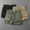 Men's Trendy American Style Stretch Work Shorts with Multi-Pockets - Loose Casual 5-Point Summer Pants.