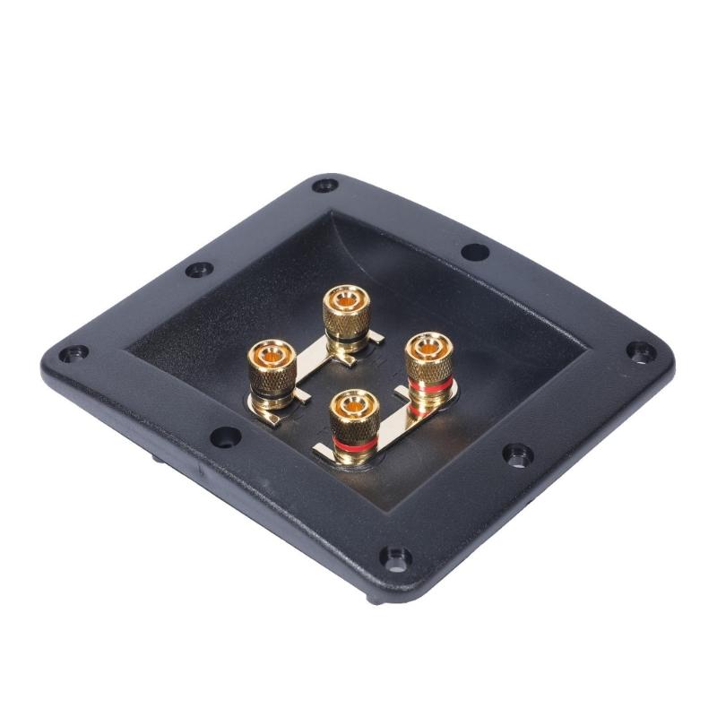 4Way Rectangle Speaker Terminal Box ABS Durability Flame Retardant ABS Highly power Black Binding Post for Audios Systems
