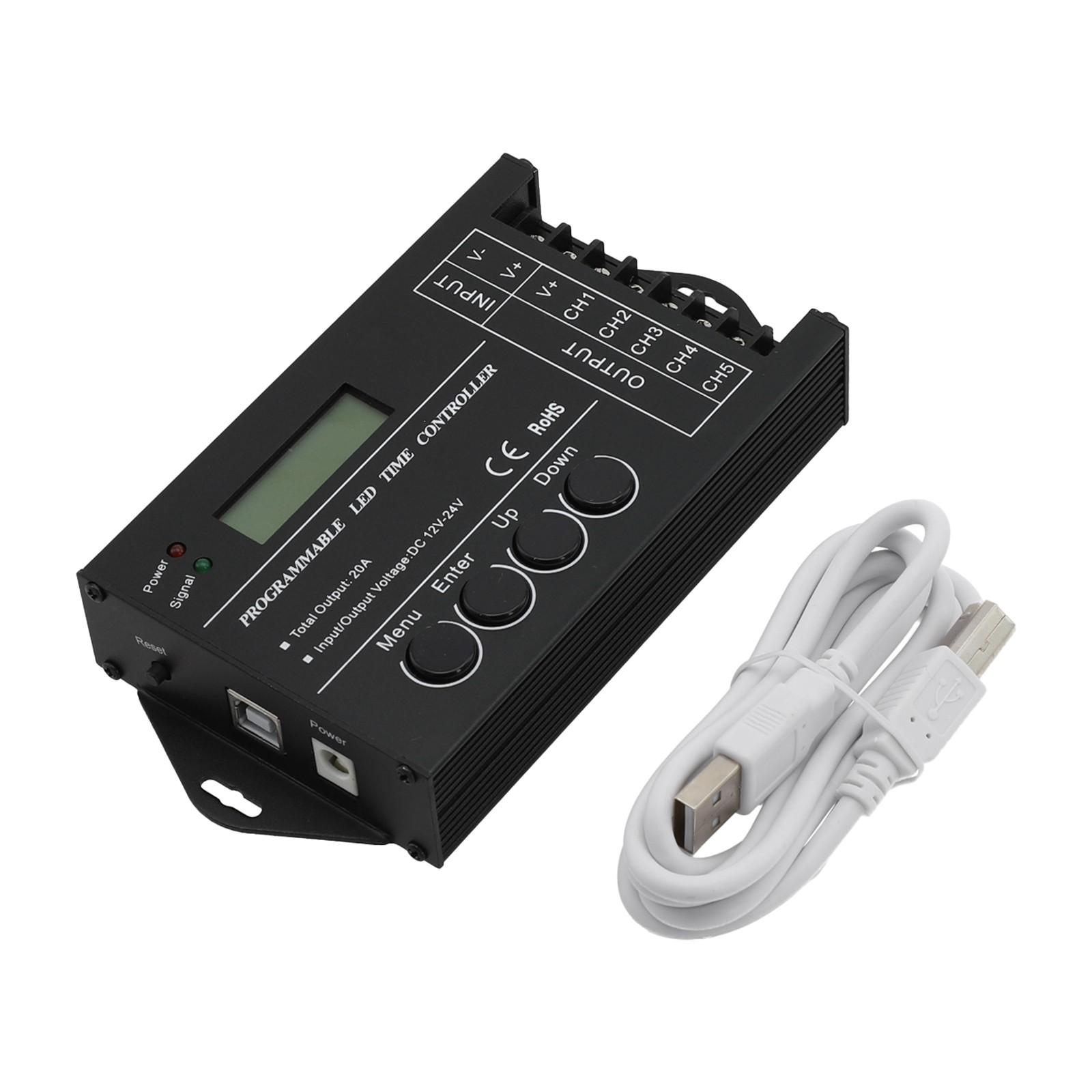 

5-канальный контроллер времени из алюминиевого сплава с регулировкой яркости