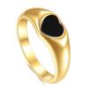 VQYSKO Men's Ring Punk Rock Smooth 316L Stainless Steel Signet Ring For Men Hip Hop Party Jewelry Male Wedding Anel