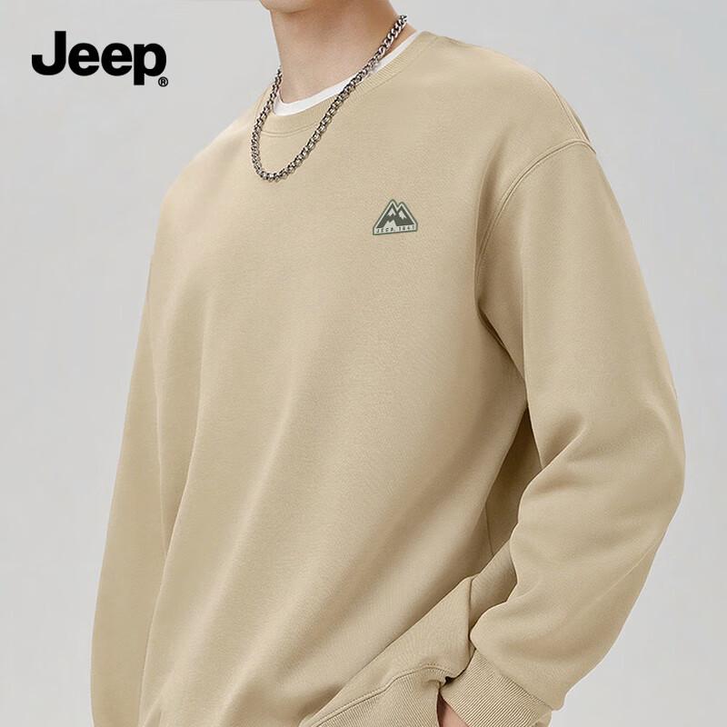 Jeep Men's Loose Fit Round Neck Sweatshirt