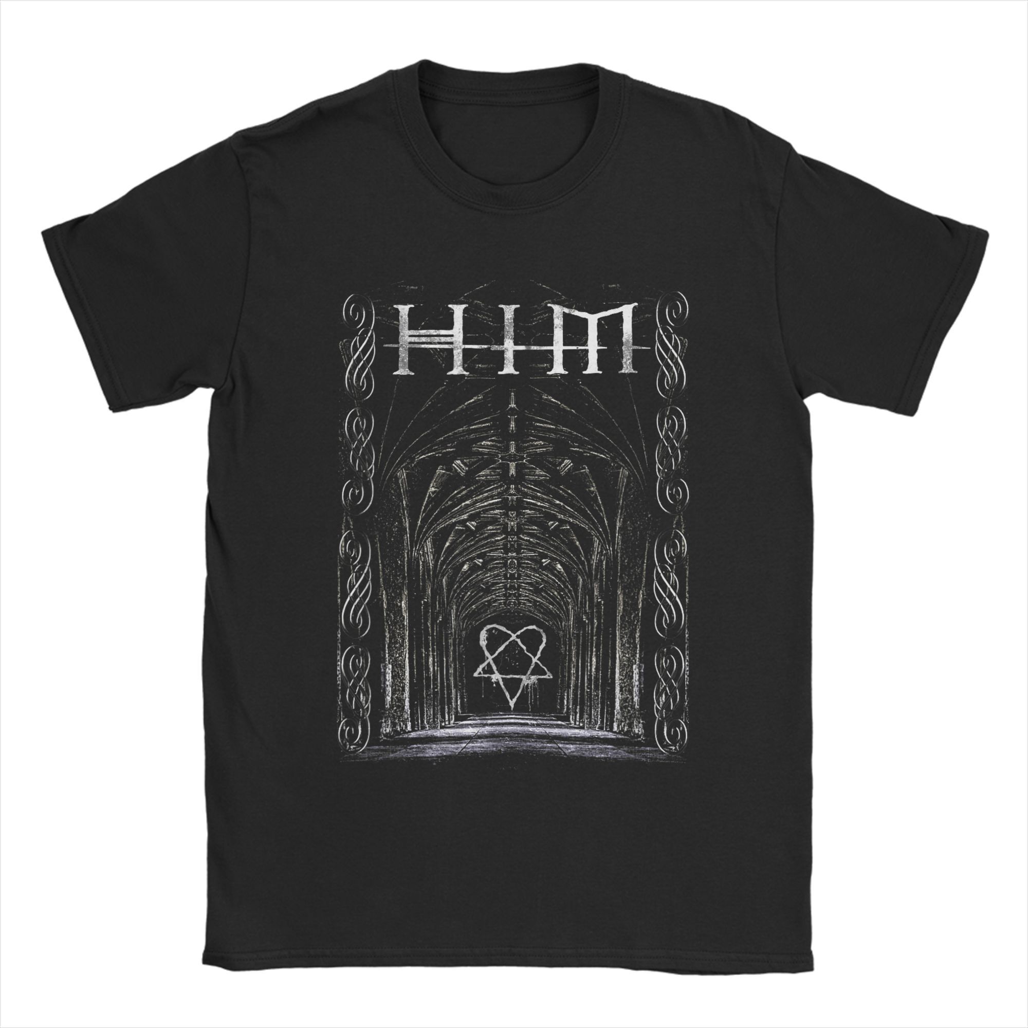 

Harajuku T-Shirt Ville Valo Arch Him Band Cotton T-Shirts Fashion Tshirt for Man Summer Aesthetic Print Short Sleeve Tees M