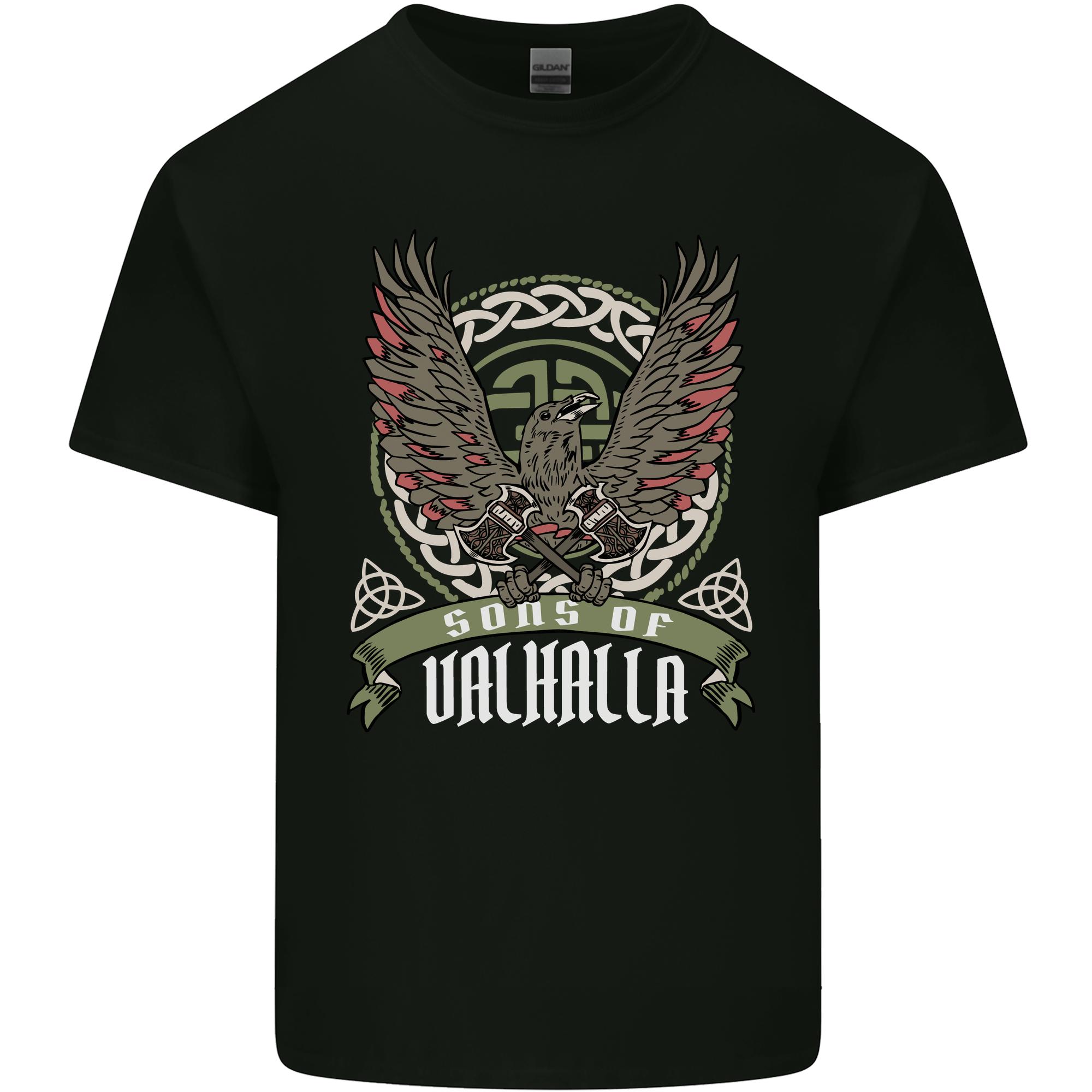 Sons of Valhalla Vikings Celtic Symbols Unisexs Light Cotton TShirt S