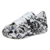 Thick-soled Increased Women's Sports Shoes Women  New Women's Hand-painted Graffiti White Shoes Outdoor Casual Shoes