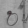 Antique Finish Black Brass Towel Ring for Bathroom and Multiple Room Applications with Complete Installation Set