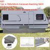 1set 700X 50cm Deep With 150x50cm Wheel Arch Covers Set For Outdoor Motorhome Draft Campervan Caravan Awning Draught Skirt