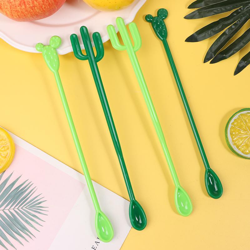 6 Stücke Kunststoff Cocktail Muddler Trinken Wein Decor Cocktail Swizzle Sticks Feigenkaktus Flamingo Wein Rührer Kaffee Puddler