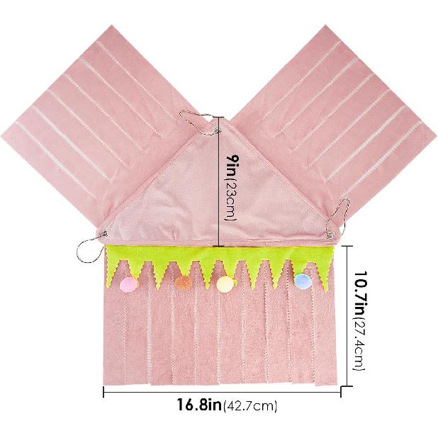 Forest Cage Corner Hideout, Pets Corner Hideout for Guinea Pigs, Rabbits, Ferrets, Chinchillas, Gerbils, Hedgehogs (Pink)