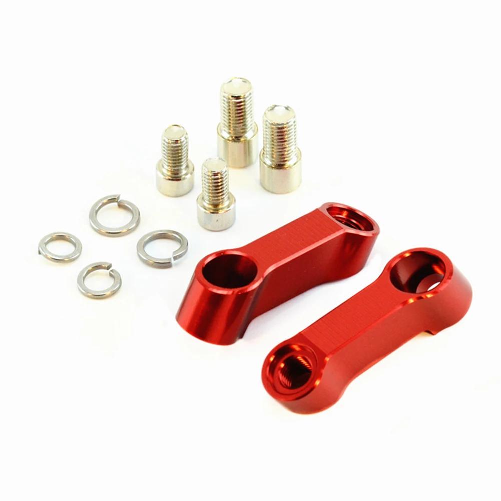 2 STÜCKE Universal Motorrad Rückspiegel Verlängerung Riser Extend Adapter Modifizierte Vordere Transfer Basis Verbreiterung Halterung