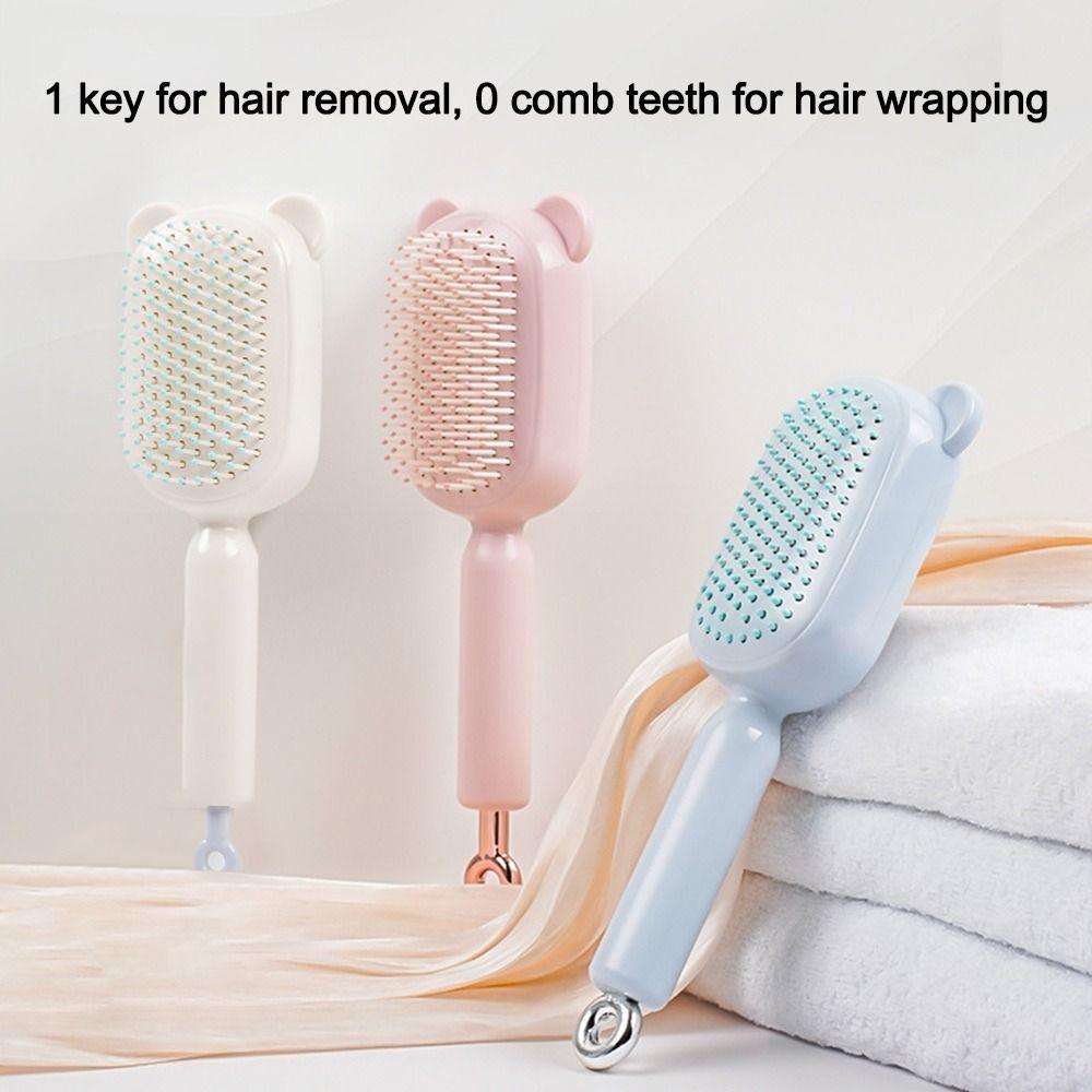 Self Cleaning Magic Retractable Comb Hairdressing Hair Comb Hairdressing Hairstyling Tools