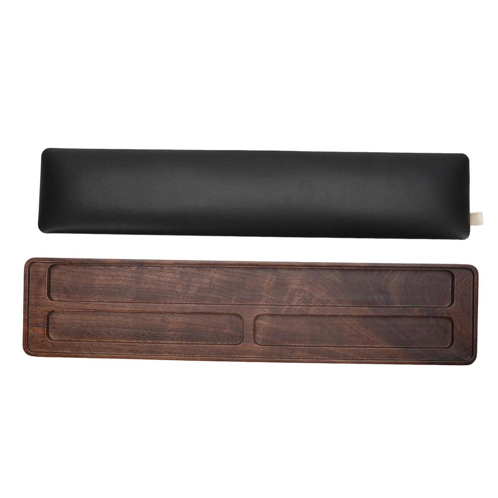 Keyboard Wrist Rest with Memory Foam Anti Slip Rubber Base Ergonomic Wooden Wrist Rest Pad for Easy