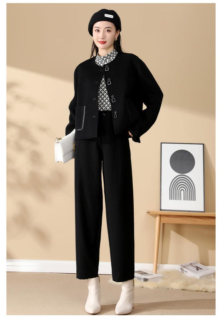 Harun pants: Winter fashionable commuting pants, high waist slimming women's casual pants
