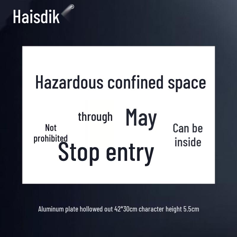 Haisidike HK-155 Limited Space Warning Spray Paint Stencil