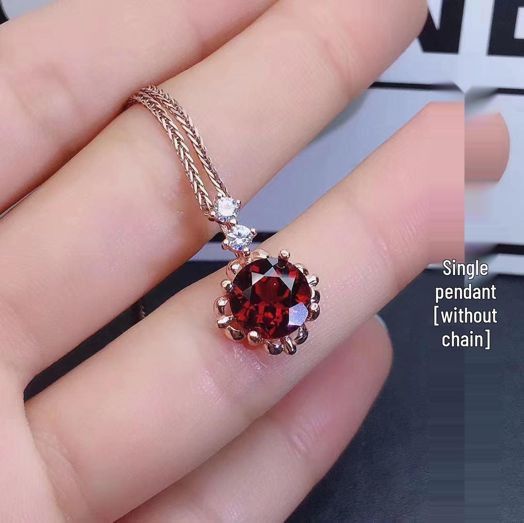 

Трендовий набір: Імітований рубін, відкритий перстень, сережки, кулон та намисто Adjustable with Stacking Design