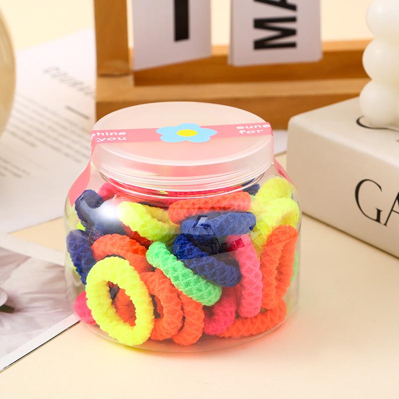 Cute Candy Color Hair Ties for Girls - Non-Damaging Rubber Bands & Towel Rings