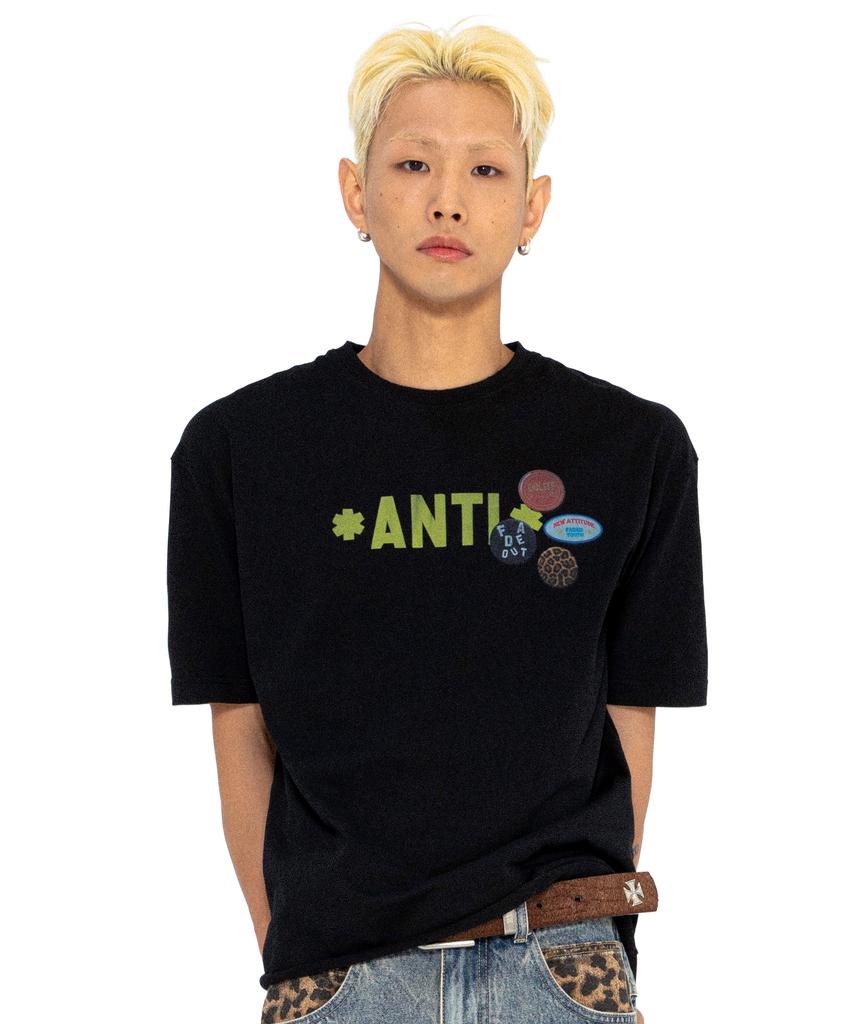XTONZ Xf010 Anti-Pin Badge T-Shirt (Black)