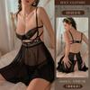 Erotic Underwear: Sexy lace Seductive Steel Frame Gathering Nightdress, Hot See-through pajamas, no-take uniform 8848